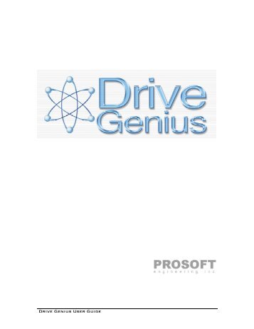 DRIVE GENIUS USER GUIDE - Prosoft Engineering