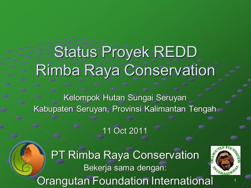 Rimba Raya Conservation REDD Project Status - Forest Climate ...