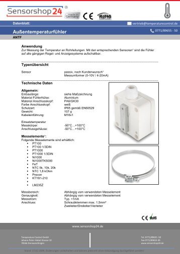 Datenblatt - Temperature Control