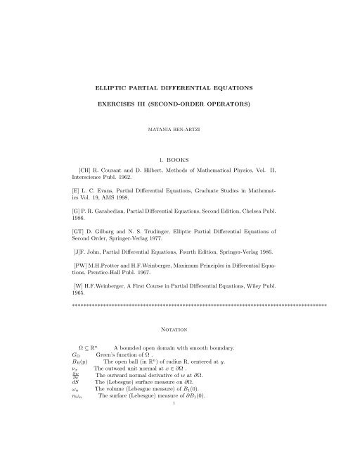 Elliptic Partial Differential Equations Exercises Iii - 