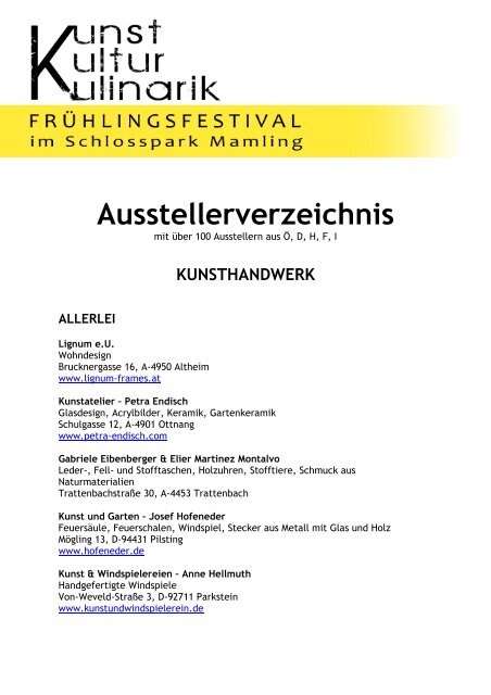 Ausstellerverzeichnis Innova Projecting Gmbh