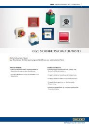 GEZE SIchErhEITSSchalTEr-/TaSTEr - Peter Lagler