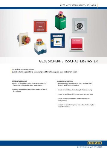 GEZE SIchErhEITSSchalTEr-/TaSTEr - Peter Lagler