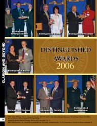 DISTINGUISHED AWARDS - Clarion University