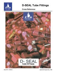 D-SEAL Tube Fittings Cross Reference - DETRON