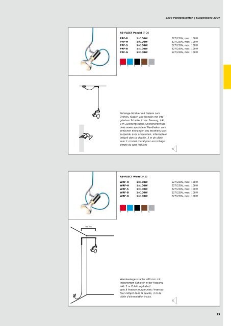 Wohnraumleuchten | Luminaires d'intérieur