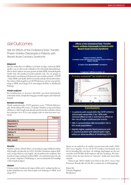 Svensk Cardiologi 4 2012 - Svenska CardiologfÃ¶reningen