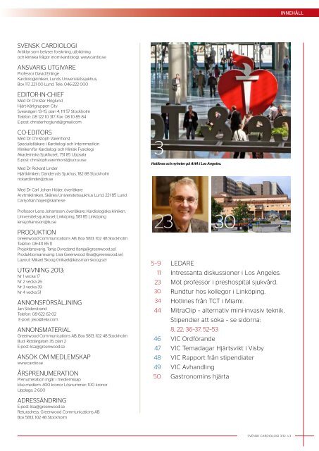 Svensk Cardiologi 4 2012 - Svenska CardiologfÃ¶reningen