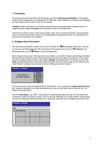 06 ACCESS Objekt 3 - Formulare - Walterkirchgessner.de