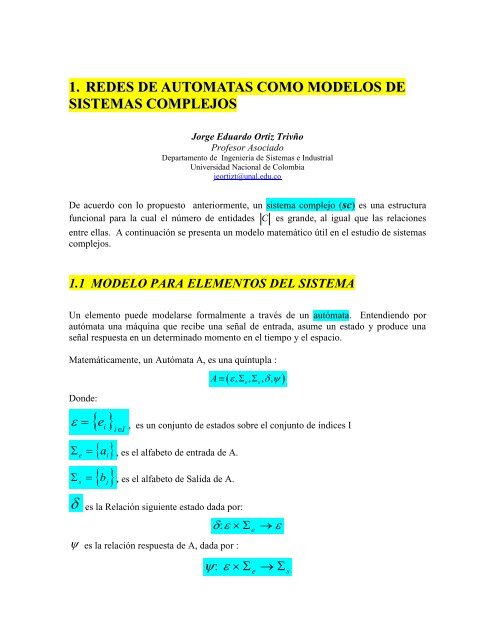 1. redes de automatas como modelos de sistemas complejos