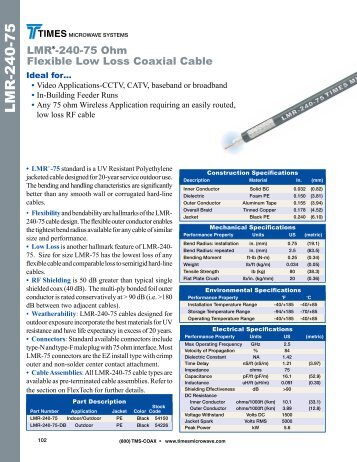 LMR-240-75 - Times Microwave Systems