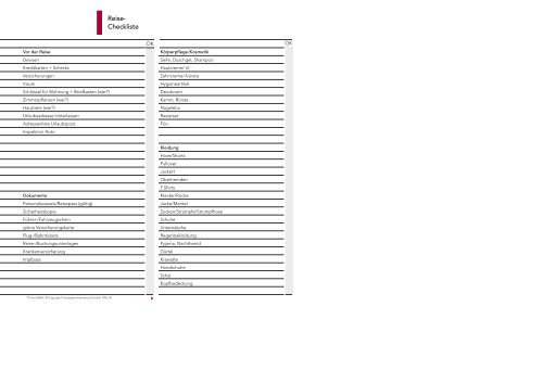 Reise- Checkliste - Time/system Germany GmbH