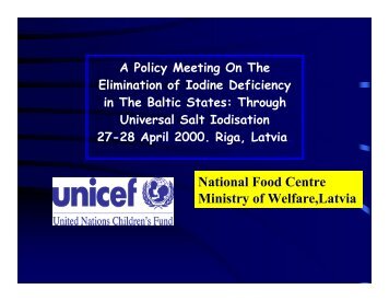 Elimination of Iodine Deficiency in The Baltic States