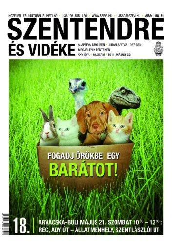 18. szÃ¡m . 2011. mÃ¡jus 20. - Szentendrei HÃ­rek