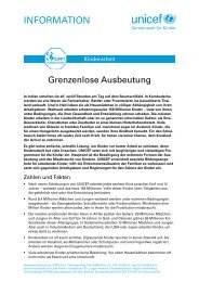 Kinderarbeit: Grenzenlose Ausbeutung (pdf / 0,9 MB) - younicef.de