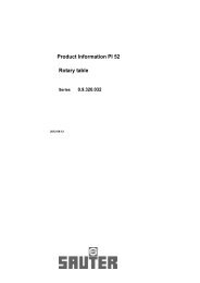 Product Information PI 52 Rotary table - Sauter Feinmechanik GmbH