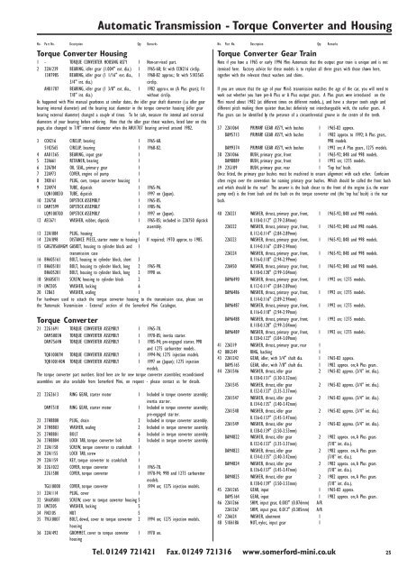 Manual Gearbox - 3 Synchro Internal Components