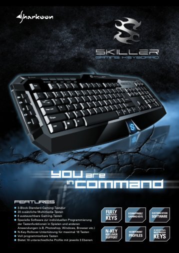 3-Block-Standard-Gaming-Tastatur 20 zusÃ¤tzliche ... - Sharkoon