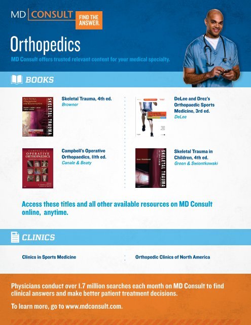 MD Consult Orthopedic Flyer