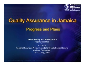 Quality Assurance in Jamaica