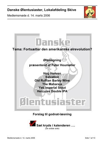Danske Ølentusiaster, Skive