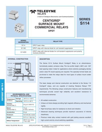 S114D-12 - Teledyne Relays