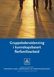 Gruppelederutdanning i kunnskapsbasert flerfamiliearbeid  - TIPS