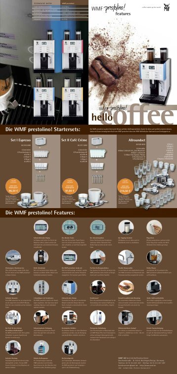 Die WMF prestolino! Features - WMF Kaffeemaschinen