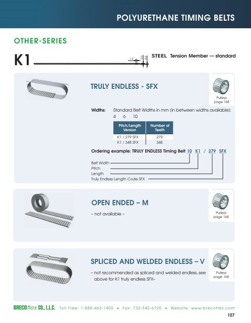 Polyurethane Timing Belts - BRECOflex CO., LLC