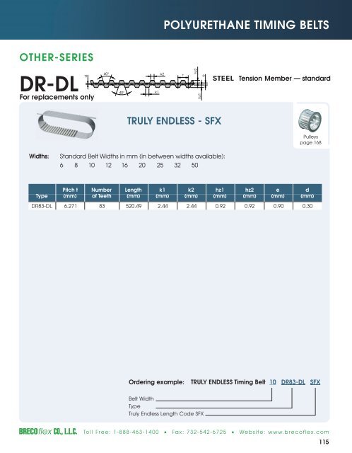 Polyurethane Timing Belts - BRECOflex CO., LLC