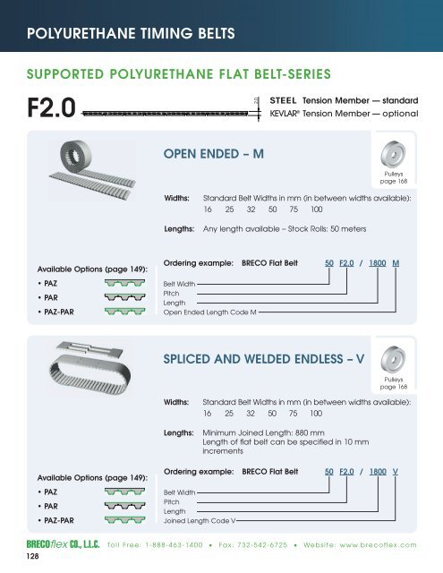 Polyurethane Timing Belts - BRECOflex CO., LLC