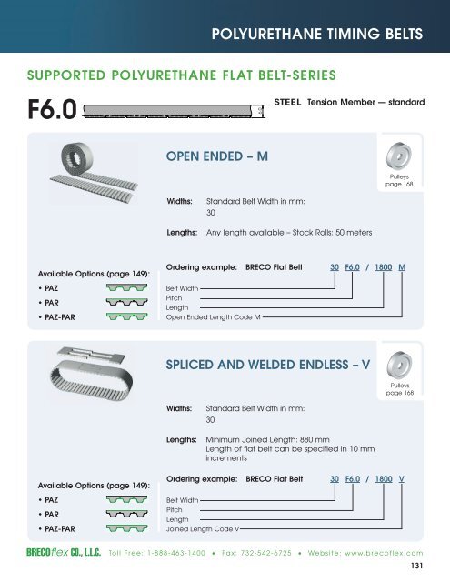 Polyurethane Timing Belts - BRECOflex CO., LLC