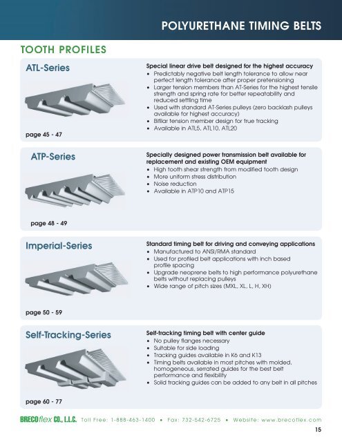 Polyurethane Timing Belts - BRECOflex CO., LLC