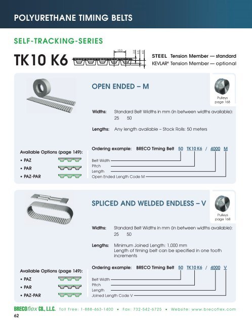 Polyurethane Timing Belts - BRECOflex CO., LLC