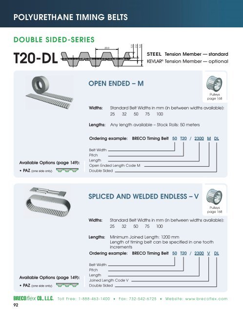 Polyurethane Timing Belts - BRECOflex CO., LLC