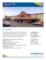 Centerwood Plaza - Weingarten Realty Investors