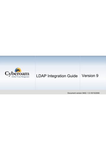 Cyberoam LDAP Integration Guide