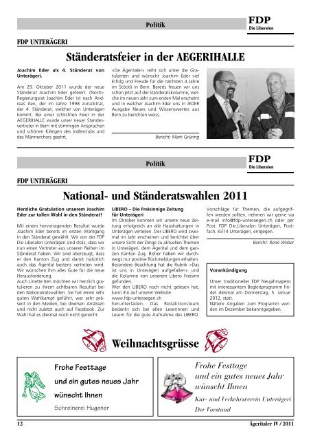 175 Jahre Gewerbeverein Ägerital - Fromyprint