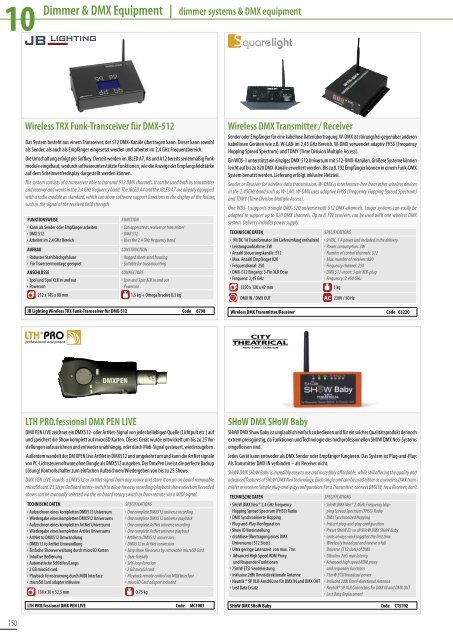 Dimmer & DMX Equipment - LTH GmbH