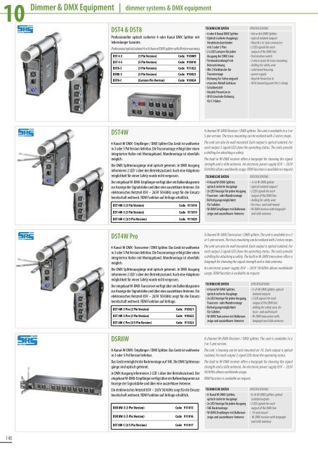 Dimmer & DMX Equipment - LTH GmbH