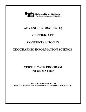(Certificate) Program Information - NCGIA Buffalo - University at ...