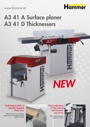 A3 41 A Surface planer A3 41 D Thicknessers