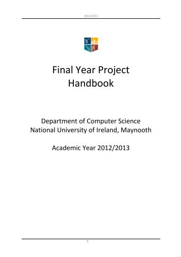 Final Year Project Handbook - Computer Science - National ...