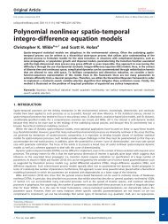 Polynomial nonlinear spatio-temporal integro-difference equation ...