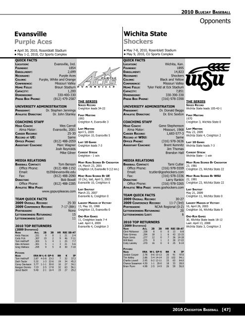 Pages 1-92 - Creighton University Bluejays