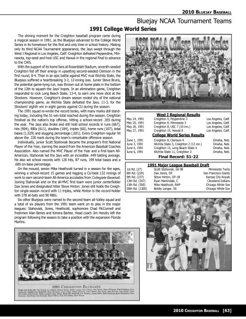 Pages 1-92 - Creighton University Bluejays