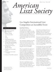 Los Angeles International Liszt Competition an Incredible Event