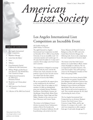 Los Angeles International Liszt Competition an Incredible Event