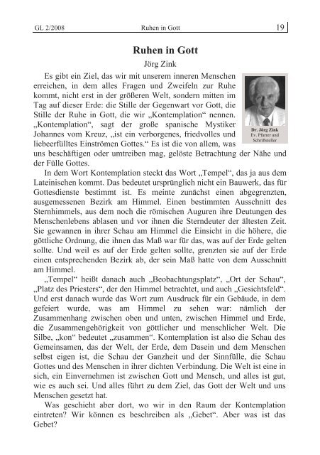 GL 2/2008 - der Lorber-Gesellschaft eV