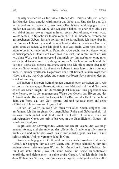 GL 2/2008 - der Lorber-Gesellschaft eV